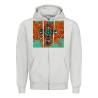 Dove Grey western cross tumbler Zipper Hoodie - Jasminsmagicworld