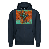 Navy western cross tumbler Zipper Hoodie - Jasminsmagicworld