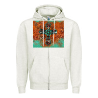 Oatmeal Heather western cross tumbler Zipper Hoodie - Jasminsmagicworld