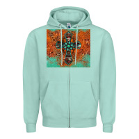 Seafoam western cross tumbler Zipper Hoodie - Jasminsmagicworld