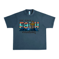Midnight Navy can move faith mountains Urban Heavy Tee - CowhideDigitalArt
