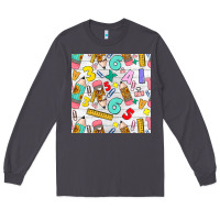 Smoke back to school seamless pattern Long Sleeve Tee - BundleAndBundleShop