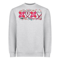 Heather Grey xoxo valentine Heavyweight Sweatshirt - RacoonDesign