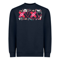 Navy xoxo valentine Heavyweight Sweatshirt - RacoonDesign