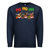 Navy ho ho ho reindeer Premium Sweatshirt - MaliasSmallBusiness