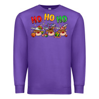 Purple ho ho ho reindeer Premium Sweatshirt - MaliasSmallBusiness