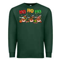 Sports Green ho ho ho reindeer Premium Sweatshirt - MaliasSmallBusiness