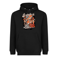 Black checkered retro basketball Heavyweight Hoodie - MaliasSmallBusiness