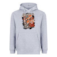 Heather Grey checkered retro basketball Heavyweight Hoodie - MaliasSmallBusiness