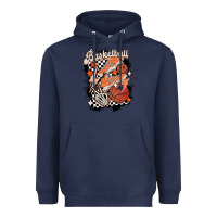 Navy checkered retro basketball Heavyweight Hoodie - MaliasSmallBusiness