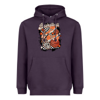 Plum checkered retro basketball Heavyweight Hoodie - MaliasSmallBusiness