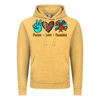 Vintage Mustard peace love thankful Vintage Hoodie - JahusDesignShop