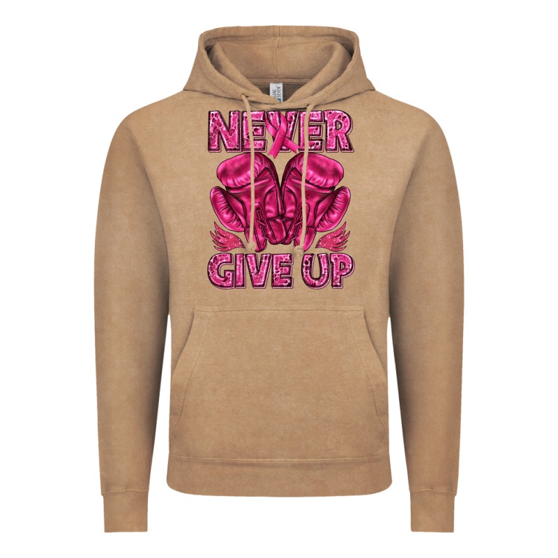 Never Give Up Cancer Vintage Hoodie by texasbilliewilder | Teevron