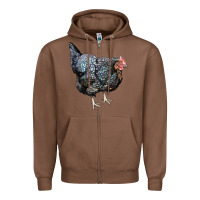 Chestnut jersey giant chicken Zipper Hoodie - LillyAllenDesigns