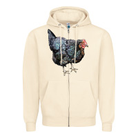 Sandshell jersey giant chicken Zipper Hoodie - LillyAllenDesigns