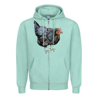 Seafoam jersey giant chicken Zipper Hoodie - LillyAllenDesigns