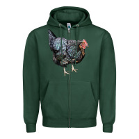 Sports Green jersey giant chicken Zipper Hoodie - LillyAllenDesigns