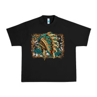 Black indian headdress with background Urban Heavy Tee - HRA Design Shop