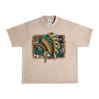 French Oak indian headdress with background Urban Heavy Tee - HRA Design Shop