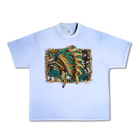 Grape Ice indian headdress with background Urban Heavy Tee - HRA Design Shop