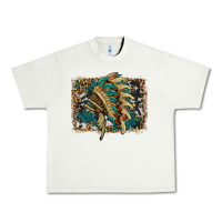 Pistachio indian headdress with background Urban Heavy Tee - HRA Design Shop