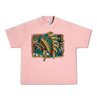 Salmon indian headdress with background Urban Heavy Tee - HRA Design Shop