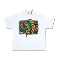 White indian headdress with background Urban Heavy Tee - HRA Design Shop