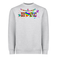 Heather Grey lgbtq hope  libbey glass Heavyweight Sweatshirt - HRA Design Shop