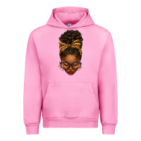 Fuchsia Pink afro messy bun leopard bow Urban Hoodie - texasbilliewilder