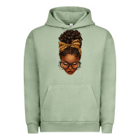 Afro Messy Bun Leopard Bow Urban Hoodie | Teevron