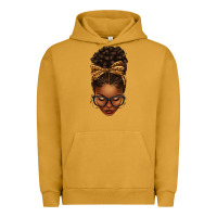 Pigment Peanut Butter afro messy bun leopard bow Urban Hoodie - texasbilliewilder