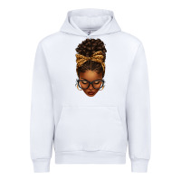 White afro messy bun leopard bow Urban Hoodie - texasbilliewilder