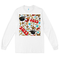 White graduation 2022 seamless pattern Long Sleeve Tee - BundleAndBundleShop