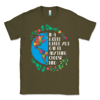 Army Green Autism Awareness Kindness Puzzle Earth Classic Tee - CowhideDigitalArt