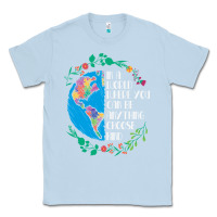 Dusty Blue Autism Awareness Kindness Puzzle Earth Classic Tee - CowhideDigitalArt