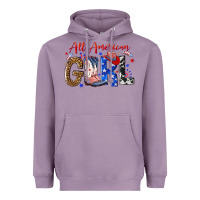 Lavender all american girl Heavyweight Hoodie - NancyCooperArtShop