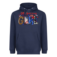 Navy all american girl Heavyweight Hoodie - NancyCooperArtShop