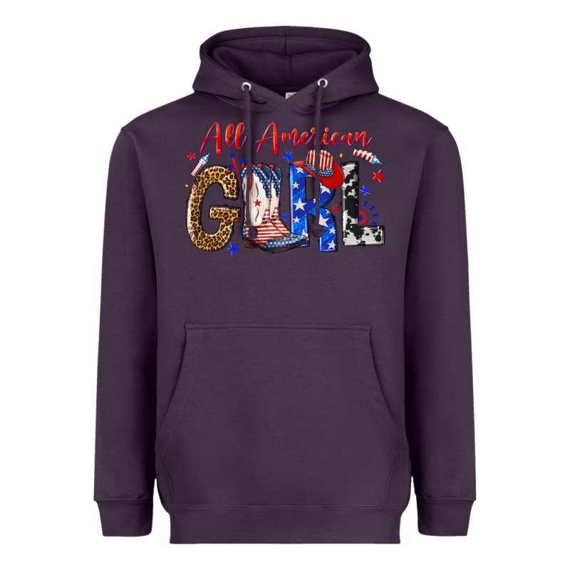 All American Girl Heavyweight Hoodie by NancyCooperArtShop | Teevron