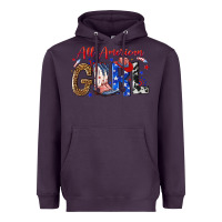 Plum all american girl Heavyweight Hoodie - NancyCooperArtShop