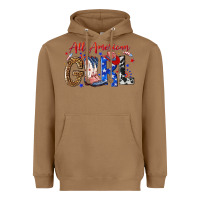 Toasted Coconut all american girl Heavyweight Hoodie - NancyCooperArtShop