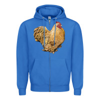 True Royal cochin rooster Zipper Hoodie - LillyAllenDesigns