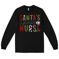 Black santa's favorite nurse Long Sleeve Tee - Jasminsmagicworld