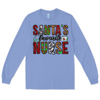 Colony Blue santa's favorite nurse Long Sleeve Tee - Jasminsmagicworld