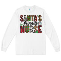 White santa's favorite nurse Long Sleeve Tee - Jasminsmagicworld