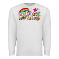 Oatmeal Heather childcare life Premium Sweatshirt - NancyCooperArtShop