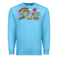 Ocean Blue childcare life Premium Sweatshirt - NancyCooperArtShop