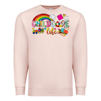 Pale Pink childcare life Premium Sweatshirt - NancyCooperArtShop