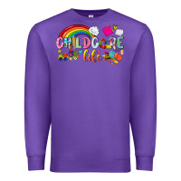 Purple childcare life Premium Sweatshirt - NancyCooperArtShop