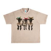 French Oak 3 sheeps suffolk ewe with bandana Urban Heavy Tee - BarkalooDesign