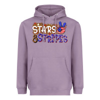 Lavender stars and stripes Heavyweight Hoodie - NancyCooperArtShop
